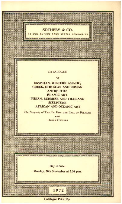 Sothebys November 1972 Egyptian,Western Asiatic,etc. (Digital Only)