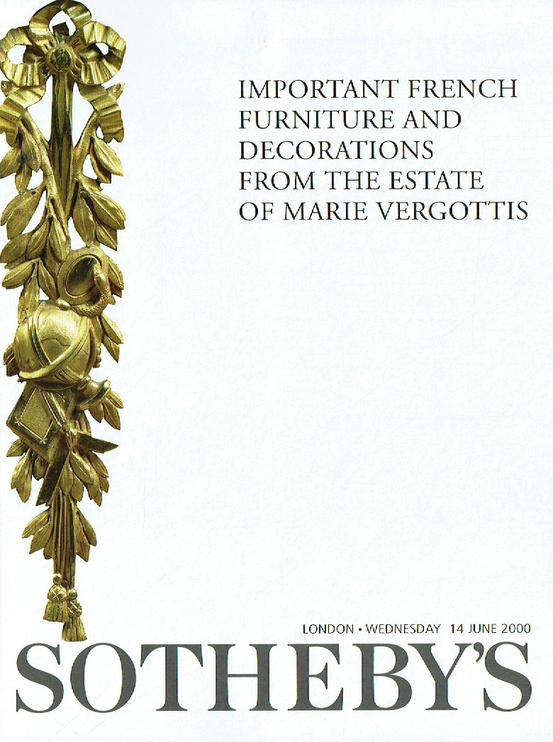Sothebys June 2000 Important French Furniture and Decorations fro (Digital Only)