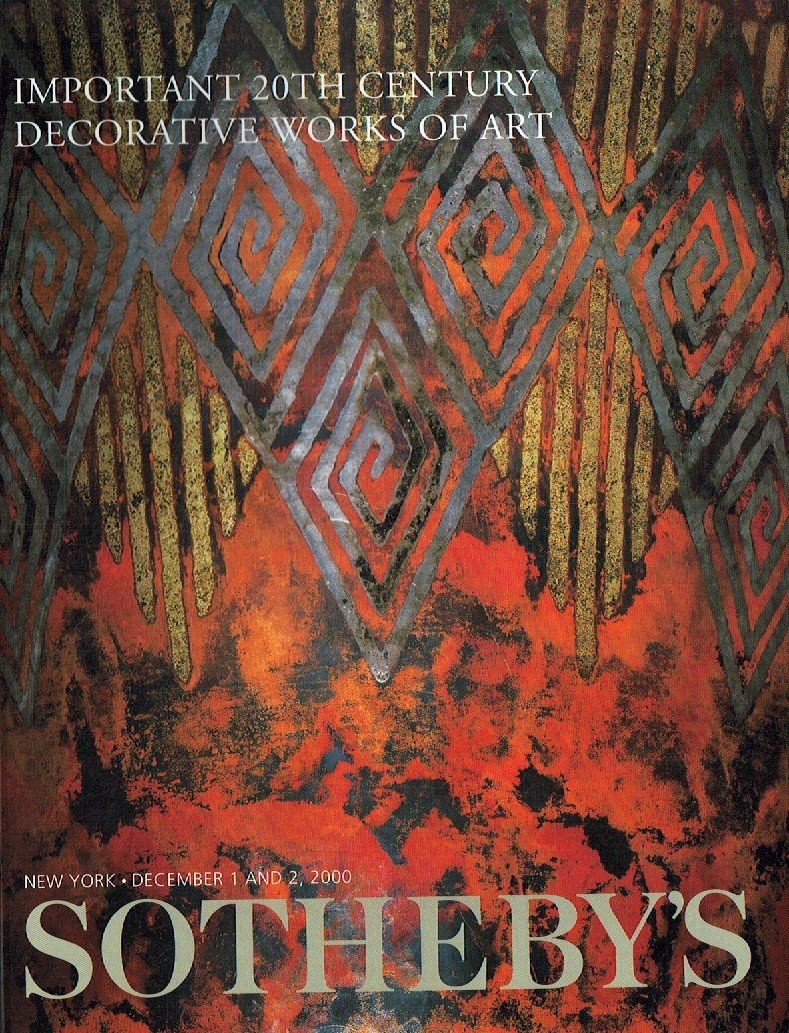 Sothebys December 2000 Important 20th C Decorative Works of (Digital Only)