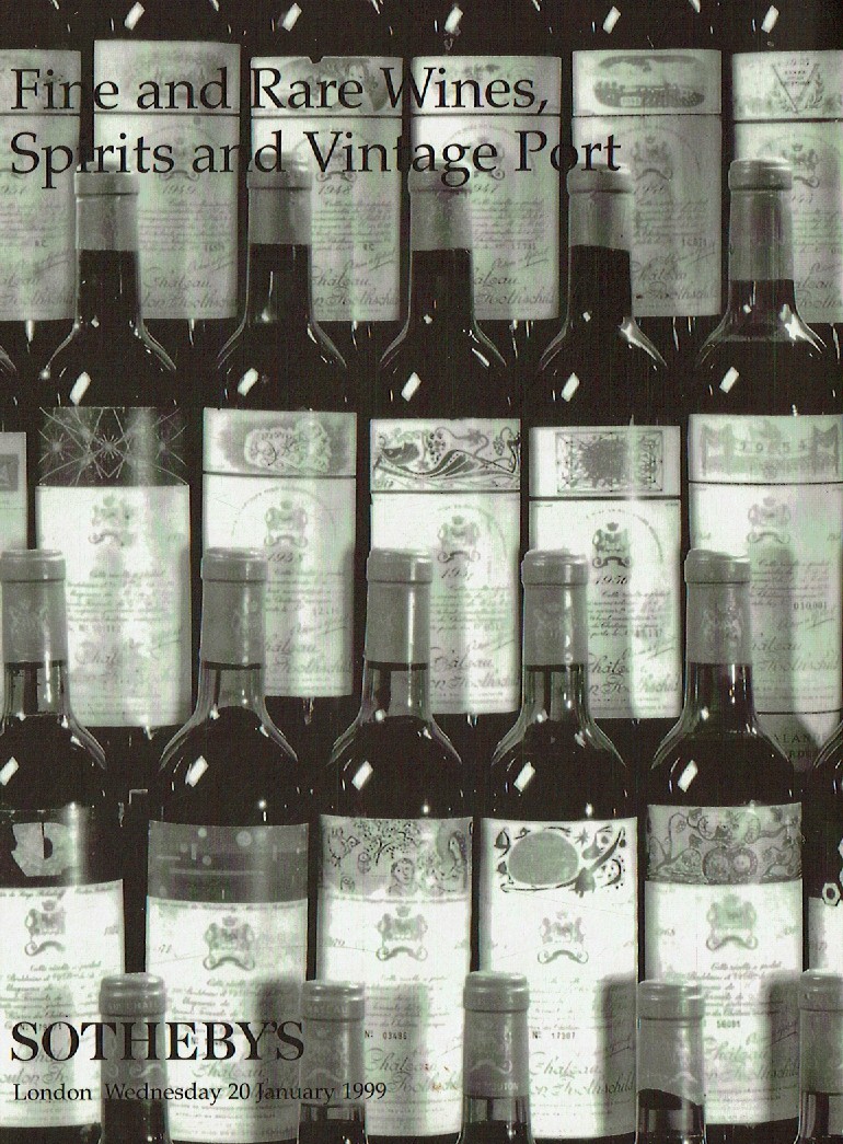 Sothebys January 1999 Fine & Rare Wines, Spirits and Vintage Port (Digital Only)