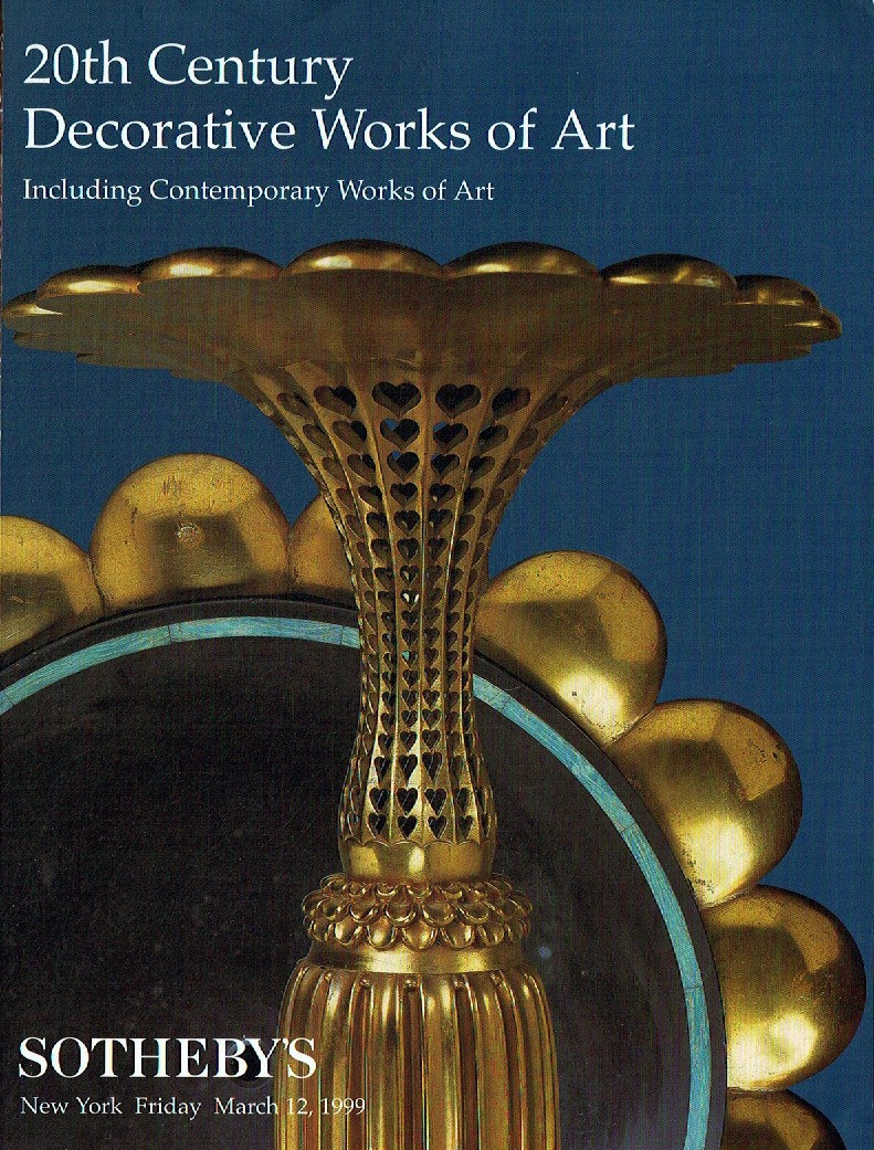 Sothebys March 1999 20th Century Decorative Works of Art includin (Digital Only