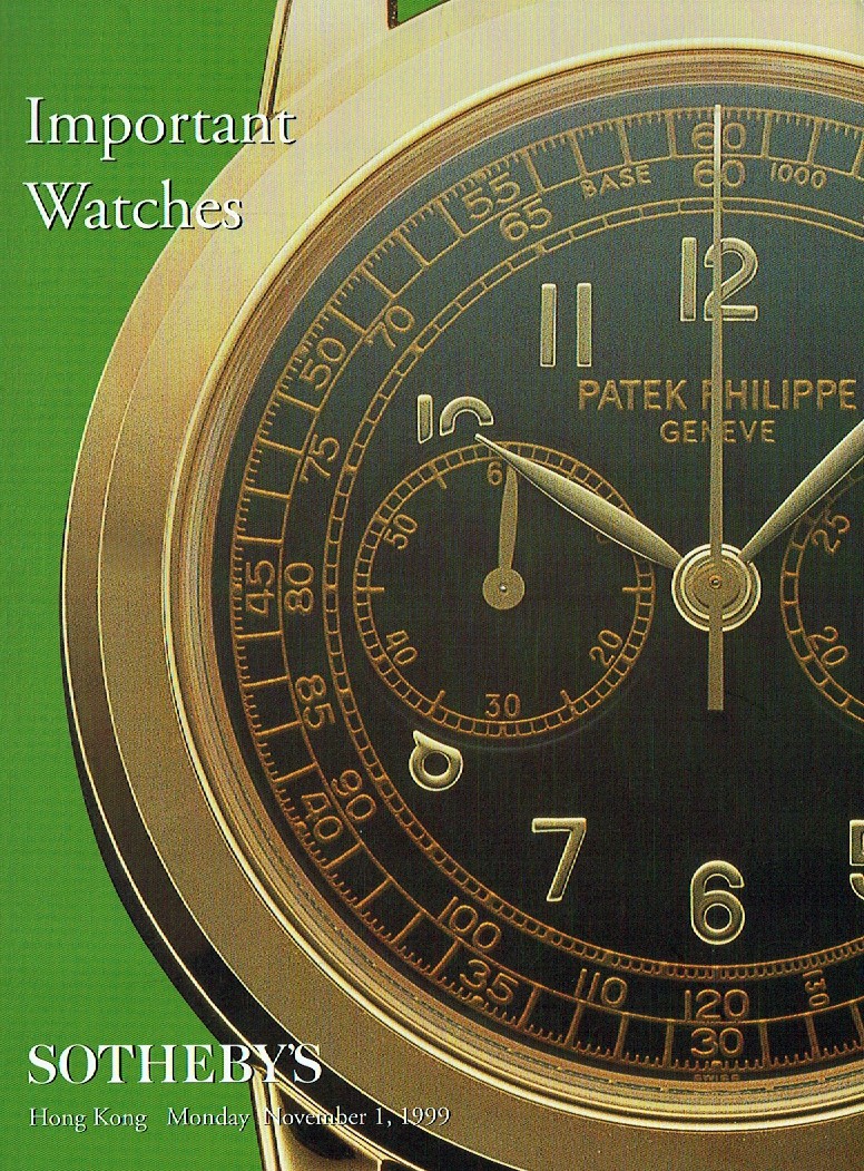 Sothebys November 1999 Important Watches (Digital Only)