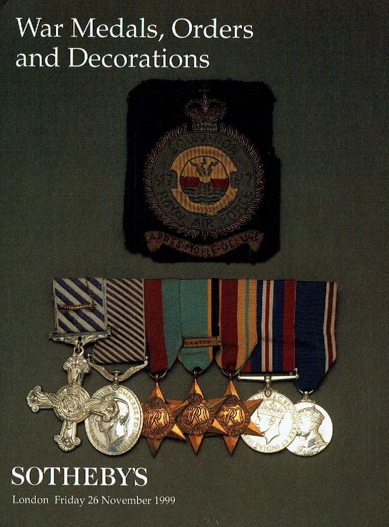 Sothebys November 1999 War Medals, Orders and Decorations (Digital Only)