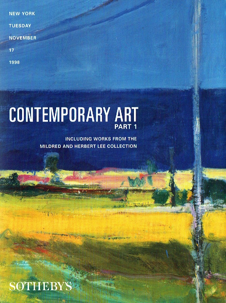 Sothebys November 1998 Contemporary Art Part I including Works fr (Digital Only)