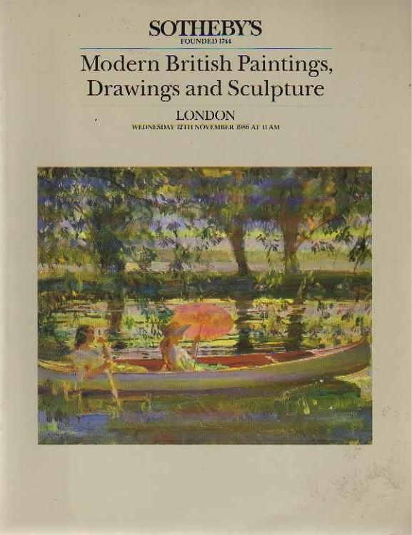 Sothebys November 1986 Modern British Paintings, Drawings & Sculp (Digital Only