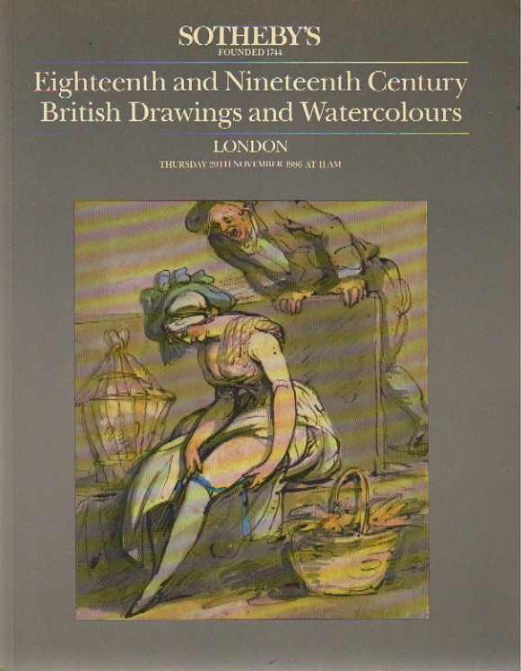 Sothebys November 1986 18th & 19th Century British Watercolours (Digital only)
