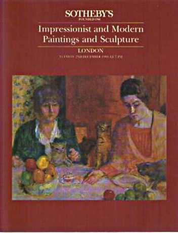 Sothebys December 1986 Impressionist & Modern Paintings and Sculp (Digital Only