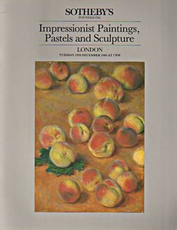 Sothebys December 1986 Impressionist Paintings, Pastels and Scul (Digital Only)
