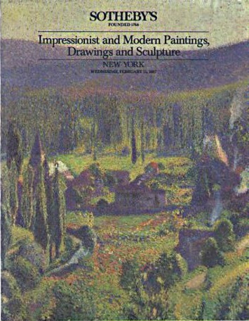 Sothebys February 1987 Impressionist & Modern Paintings, Drawings (Digital Only)
