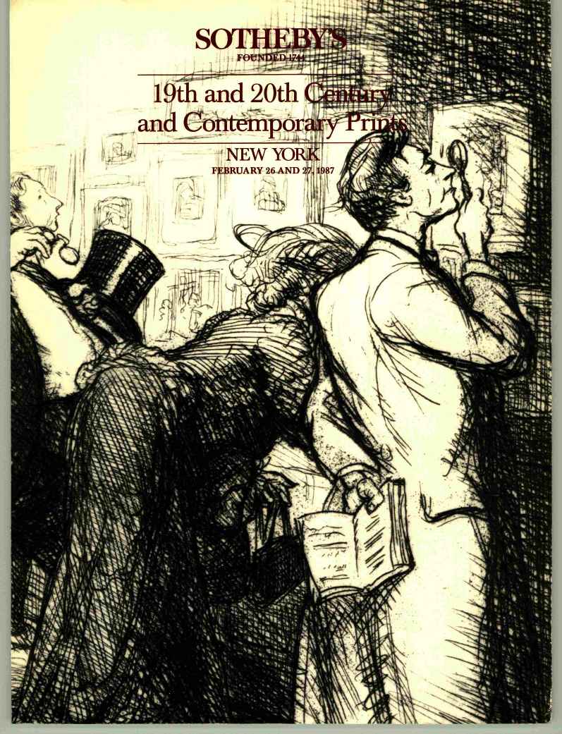 Sothebys 27th February 1987 19th & 20th Century & Contemporary (Digital Only)