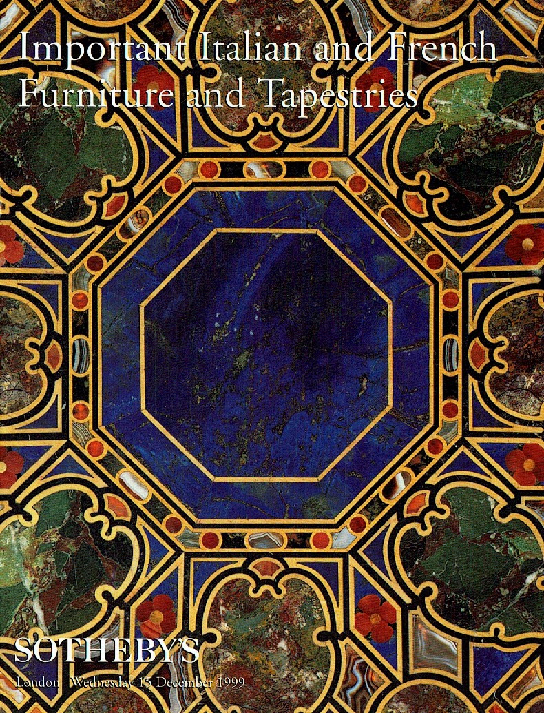 Sothebys December 1999 Important Italian & French Furniture & Tap (Digital Only)