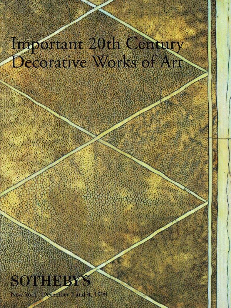 Sothebys December 1999 Important 20th Century Decorative Wo (Digital Only)