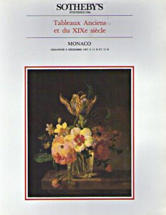Sothebys December 1987 Old Master & 19th C Paintings (Digital Only)