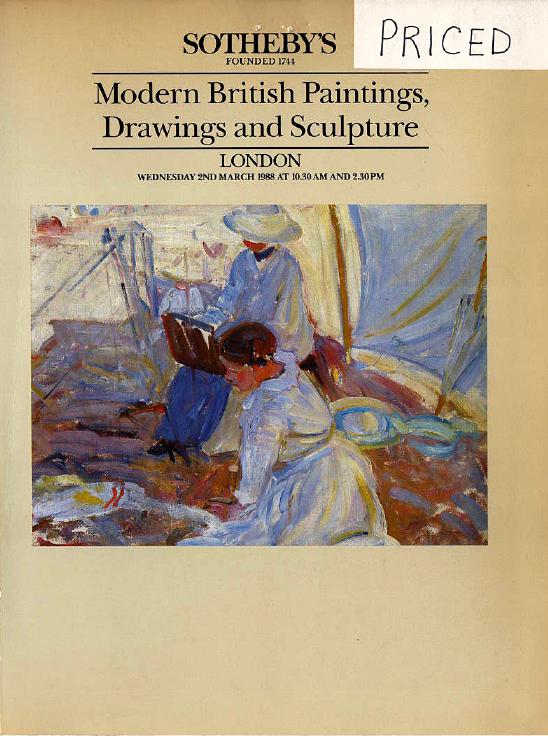 Sothebys March 1988 Modern British Paintings, Drawings & Sculptur (Digital Only
