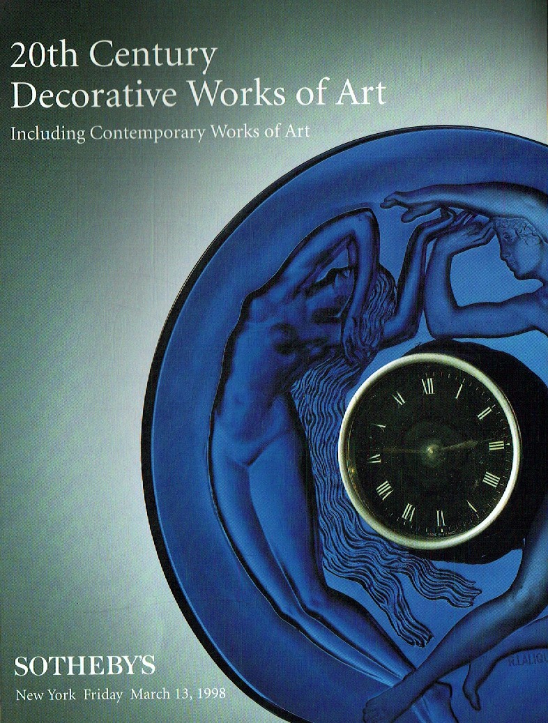 Sothebys March 1998 20th Century Decorative Works of Art includin (Digital Only