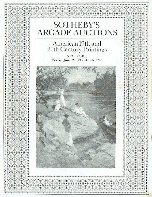 Sothebys June 1988 American 19th & 20th Century Paintings (Digital Only)