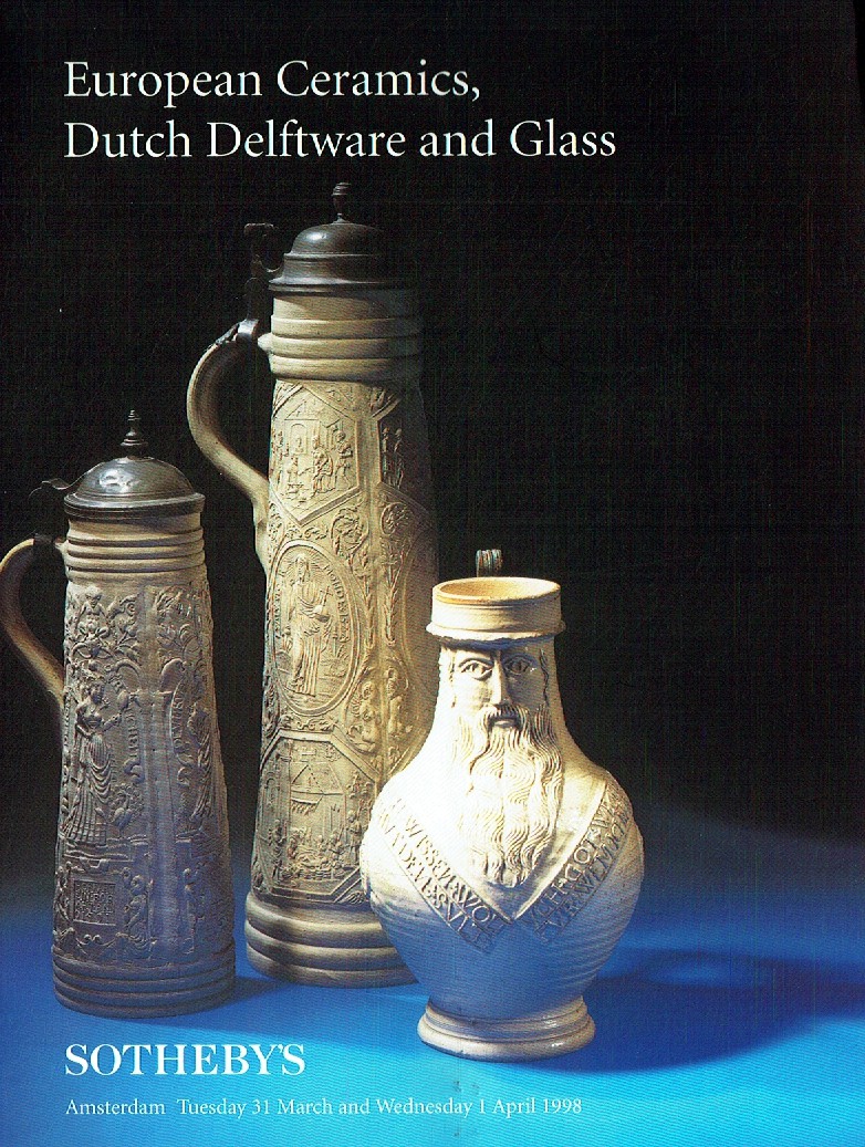 Sothebys March & 1st April 1998 European Ceramics, Dutch Delftwar (Digital Only