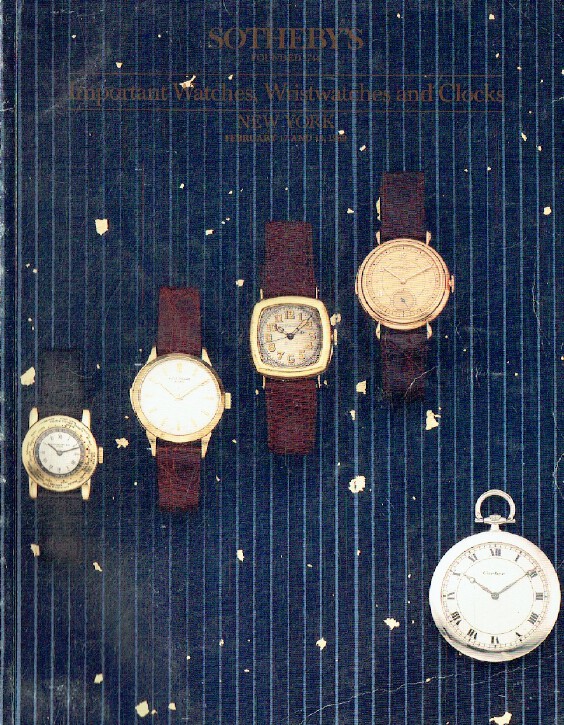 Sothebys February 1989 Important Watches, Wristwatches & C (Digital Only)