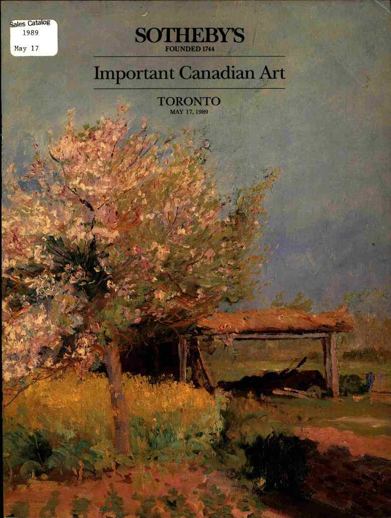 Sothebys May 1989 Important Canadian Art (Digital Only)