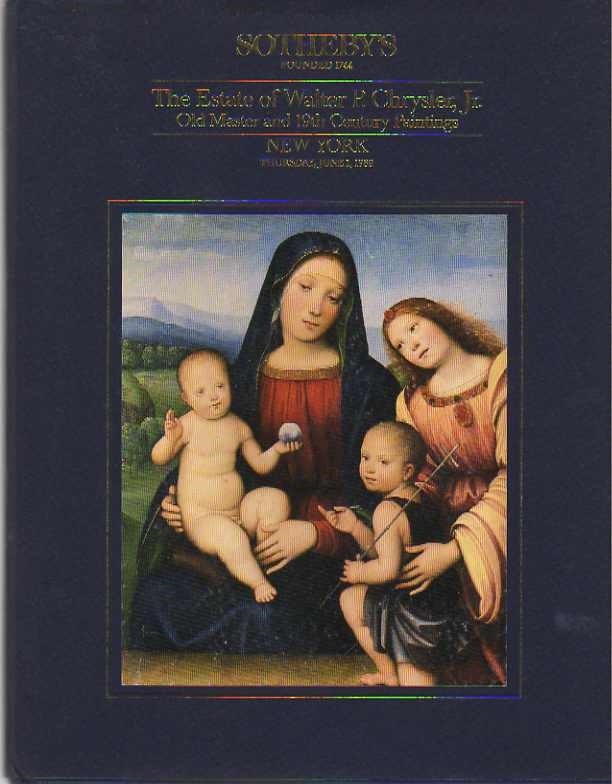 Sothebys June 1989 The Estate of Walter P. Chrysler, Jr. Old Mast (Digital Only