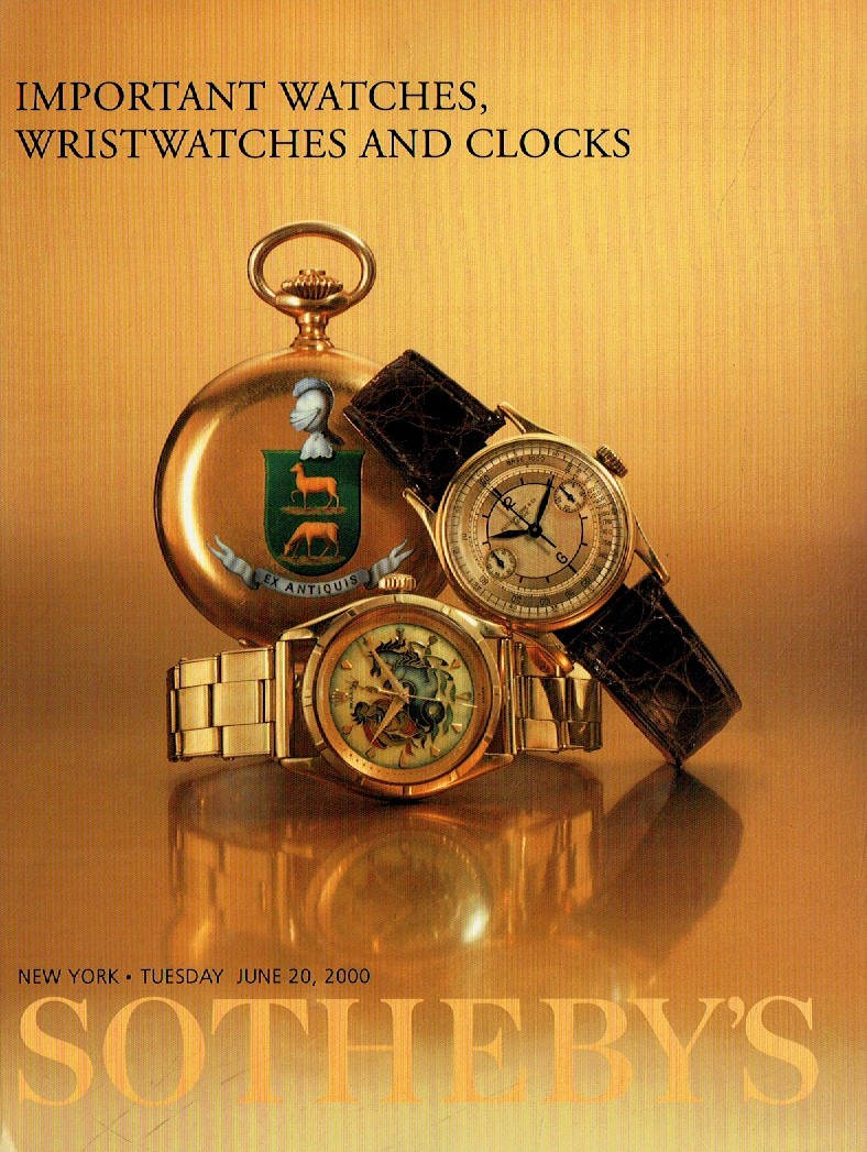 Sothebys June 2000 Important Watches,Wristwatches & Clocks (Digital Only)