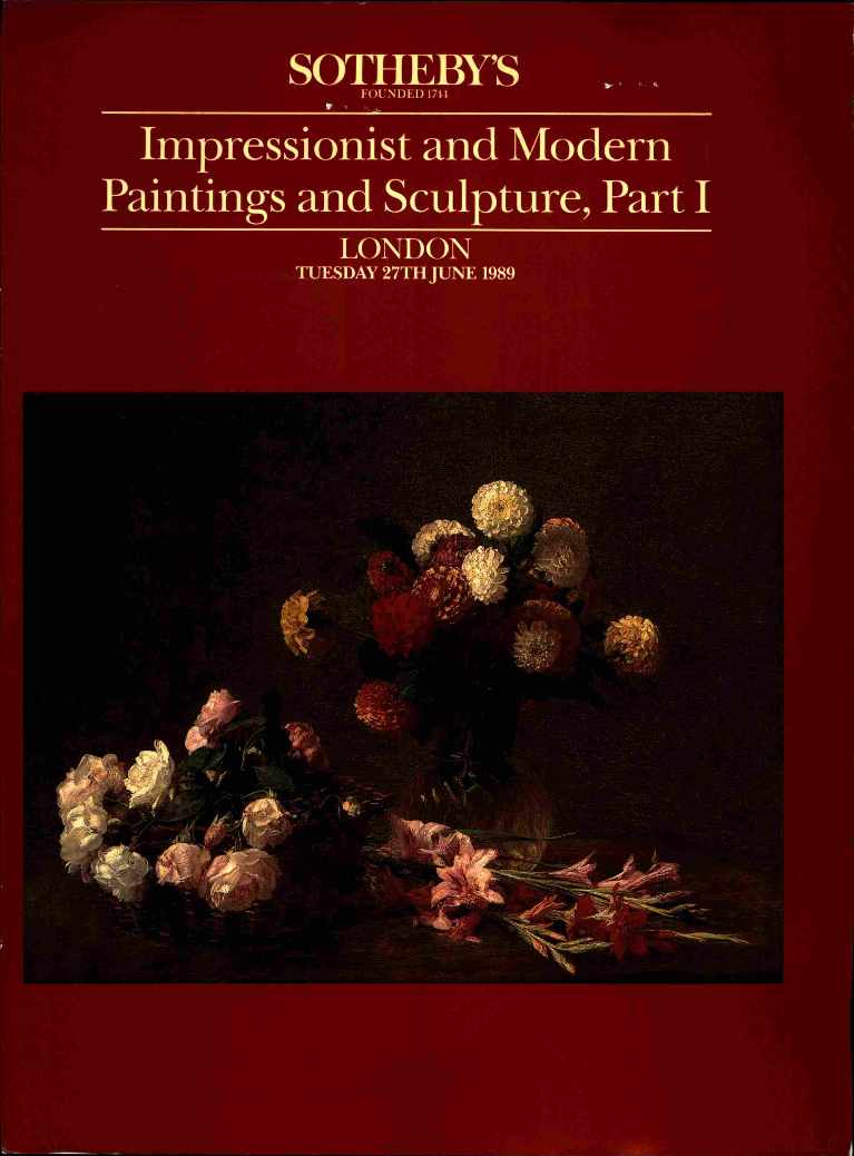 Sothebys June 1989 Sothebys 1989 Impressionist & Modern Paintings (Digital Only)