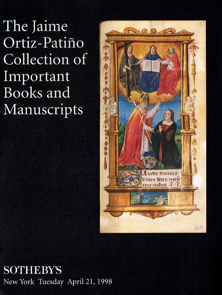 Sothebys April 1998 The Jaime Ortiz - Patino Collection of Import (Digital Only