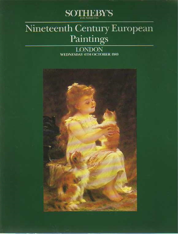 Sothebys October 1989 19th Century European Paintings & Drawings (Digital Only)