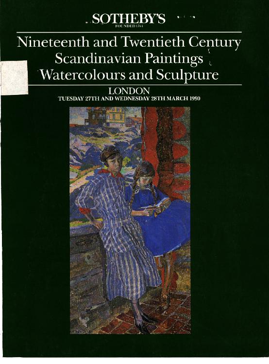 Sothebys March 1990 Nineteenth & Twentieth Century Scandinavian P (Digital Only