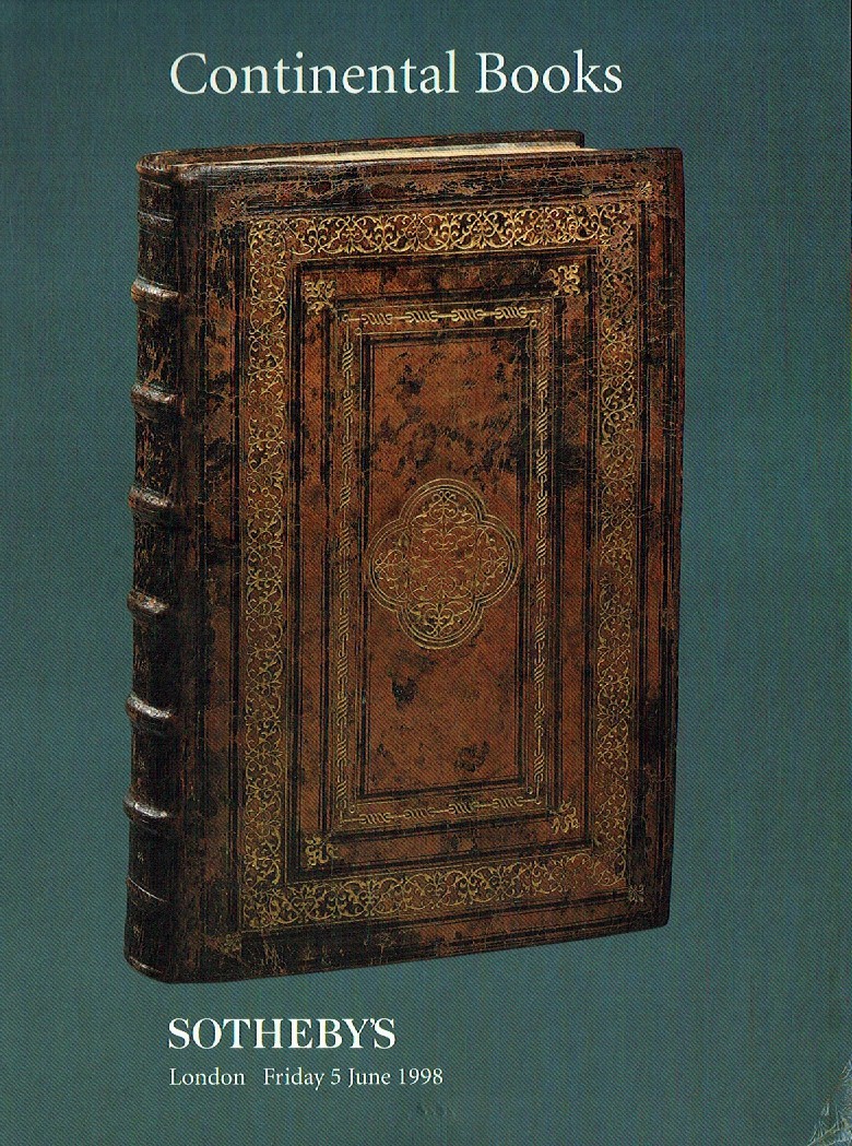 Sothebys June 1998 Continental Books (Digital Only)