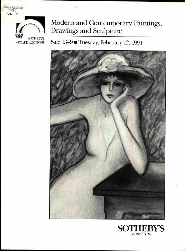 Sothebys February 1991 Modern & Contemporary Paintings, Drawings (Digital Only)