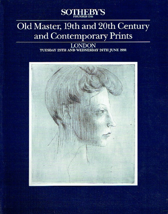 Sothebys 26th June 1991 Old Master, 19th & 20th Century and Con (Digital Only)
