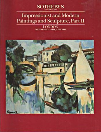 Sothebys June 1991 Impressionist & Modern Paintings, Sculpture Pt (Digital Only)