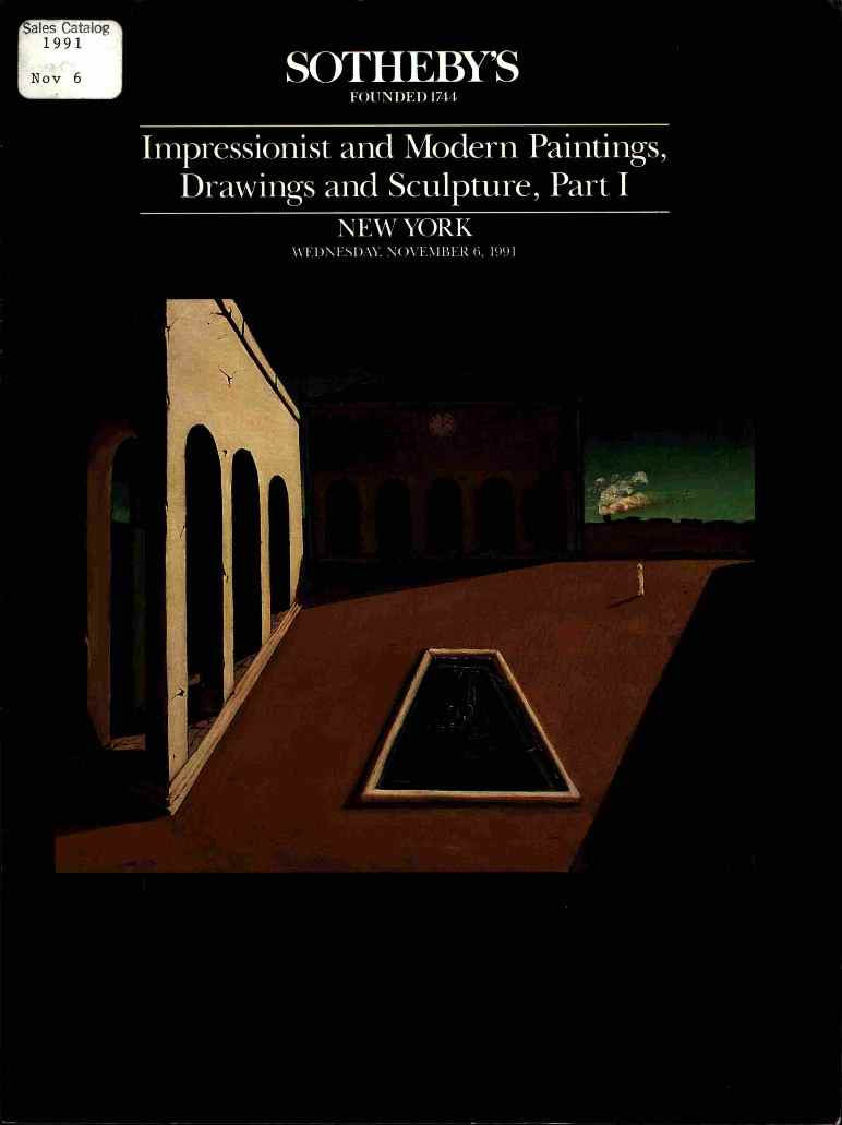 Sothebys November 1991 Impressionist & Modern Paintings, Drawings (Digital Only)