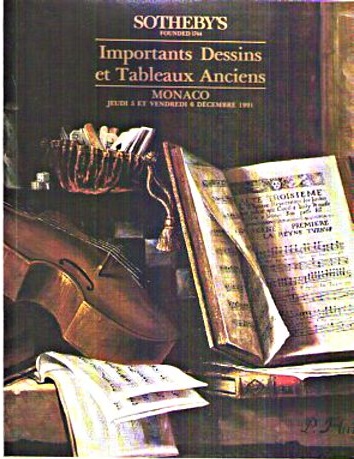 Sothebys December 1991 Important Old Master Pictures & Draw (Digital Only)