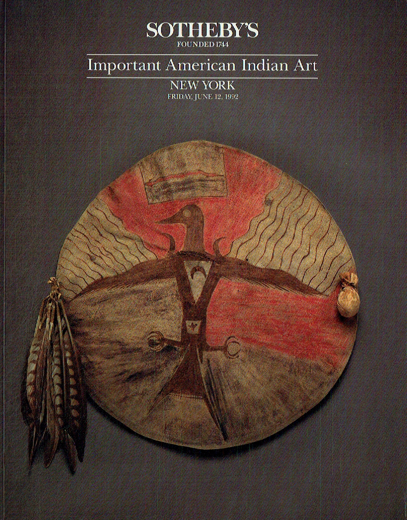 Sothebys June 1992 Important American Indian Art (Digitial Only)