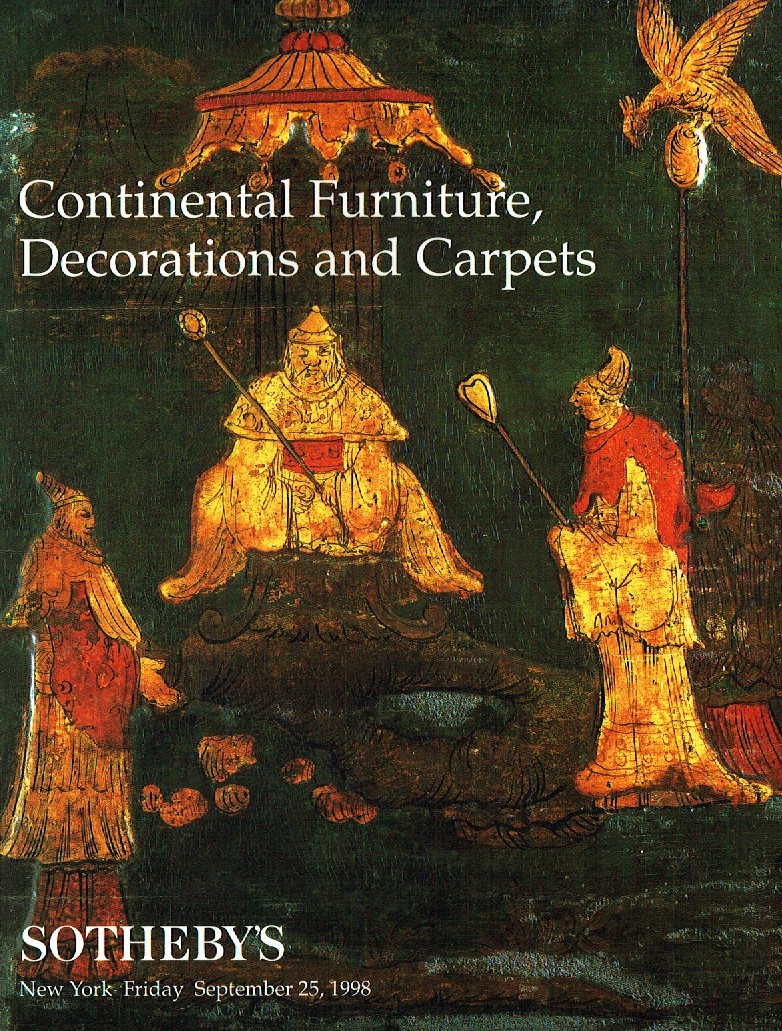 Sothebys September 1998 Continental Furniture, Decorations & Carp (Digital Only