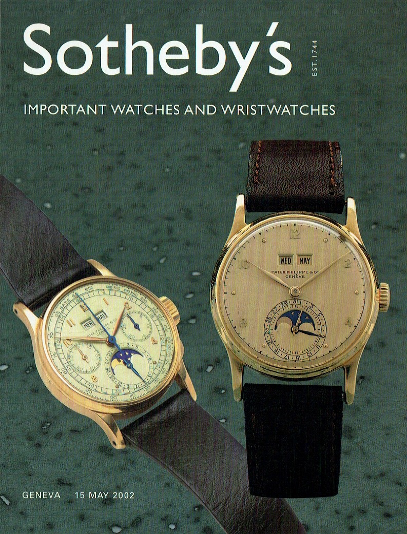 Sothebys May 2002 Important Watches and Wristwatches (Digitial Only)