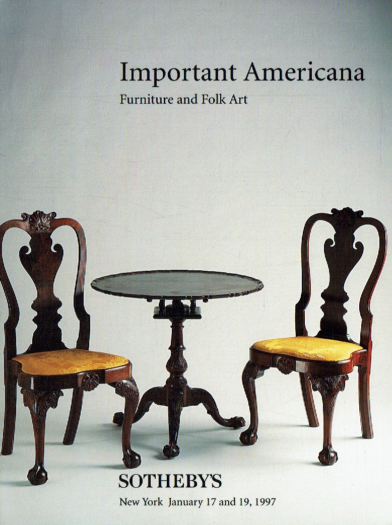 Sothebys & 19th January 1997 Important American Furniture and Fol (Digital Only)