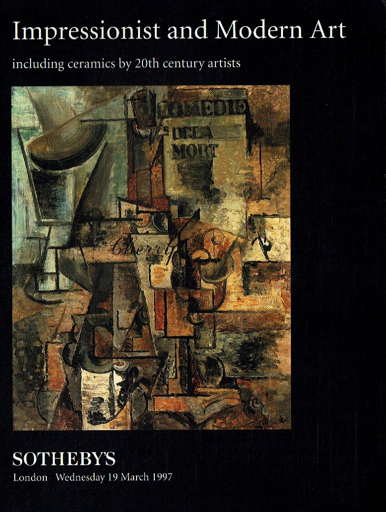 Sothebys March 1997 Impressionist and Modern Art including cerami (Digital Only