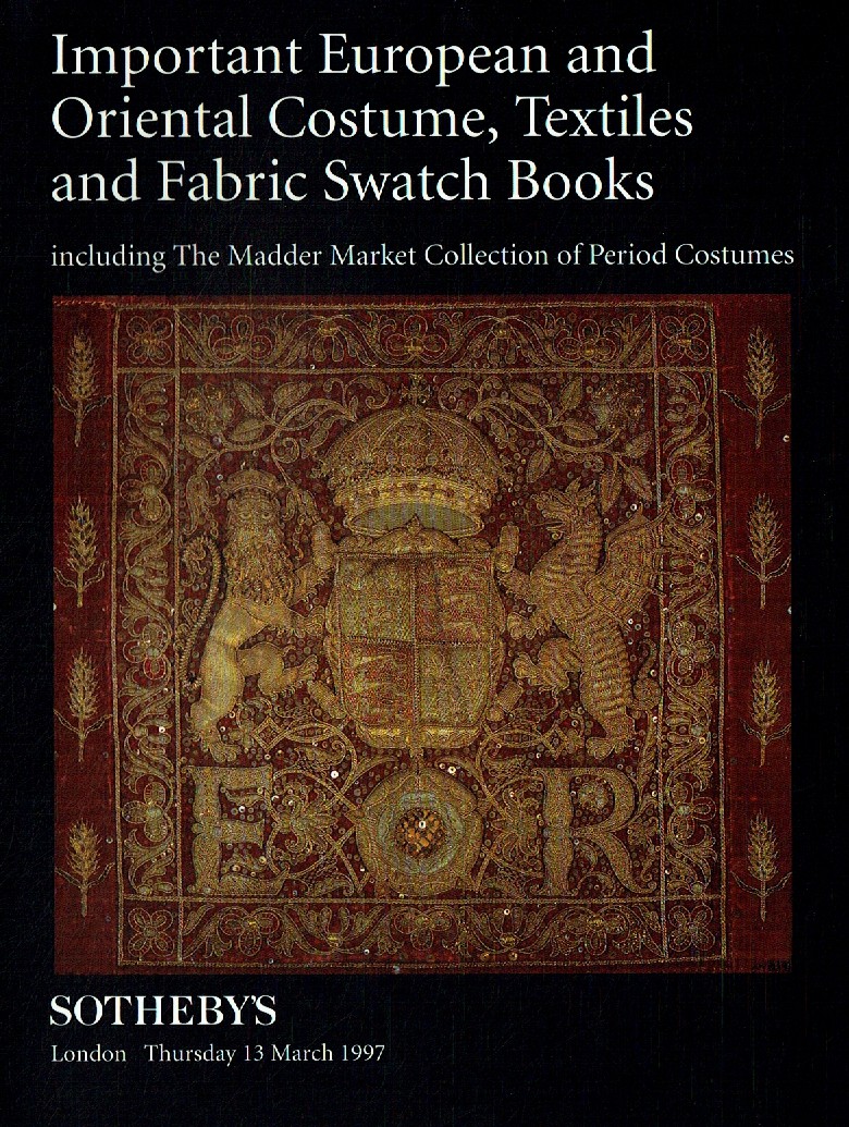 Sothebys March 1997 Important European & Oriental Costumes, Texti (Digital Only