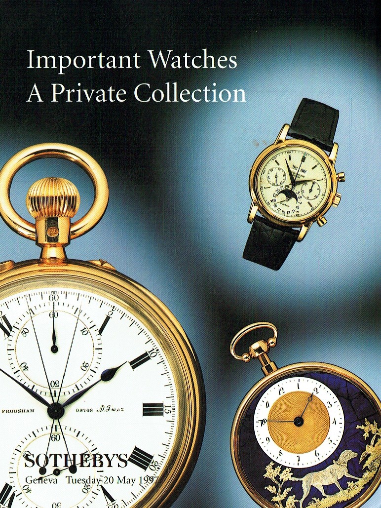 Sothebys May 1997 Important Watches : A Private Collection (Digital Only)