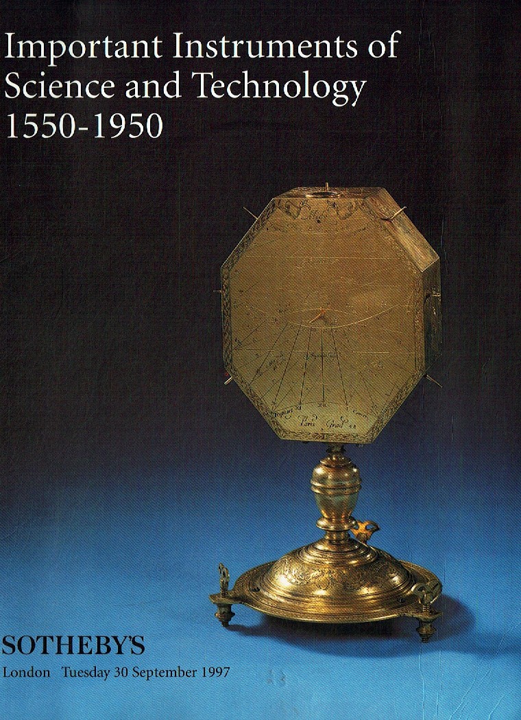 Sothebys September 1997 Important Instruments of Science & Techno (Digital Only)