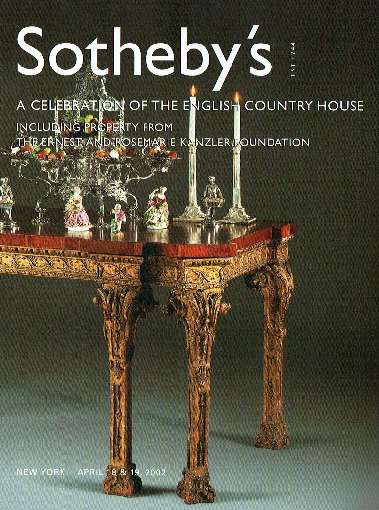 Sothebys April 2002 A Celebration of the English Country H (Digital Only)