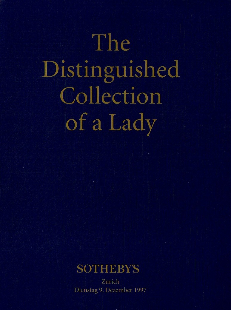 Sothebys December 1997 The Distinguished Collection of a Lady (Digital Only)