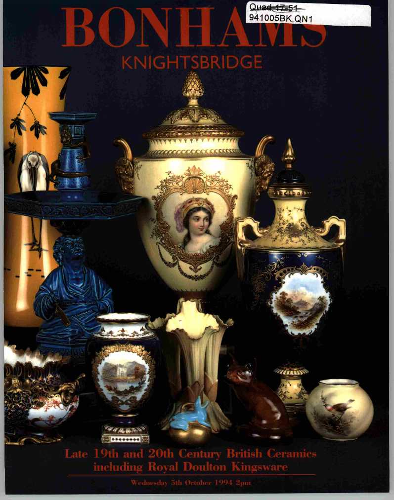Bonhams October 1994 Late 19th & 20th Century British Ceramics in (Digital Only
