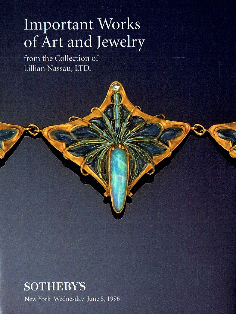 Sothebys June 1996 Important Works of Art and Jewelry from the Co (Digital Only