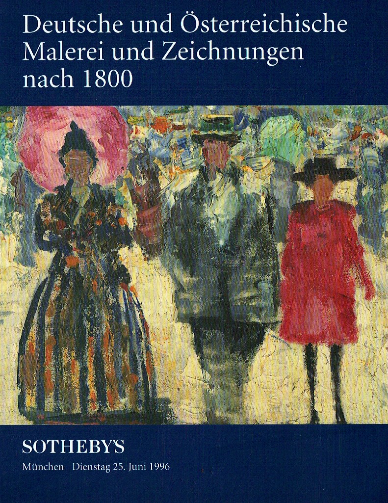 Sothebys June 1996 German and Austrian Paintings and Drawings Aft (Digital Only