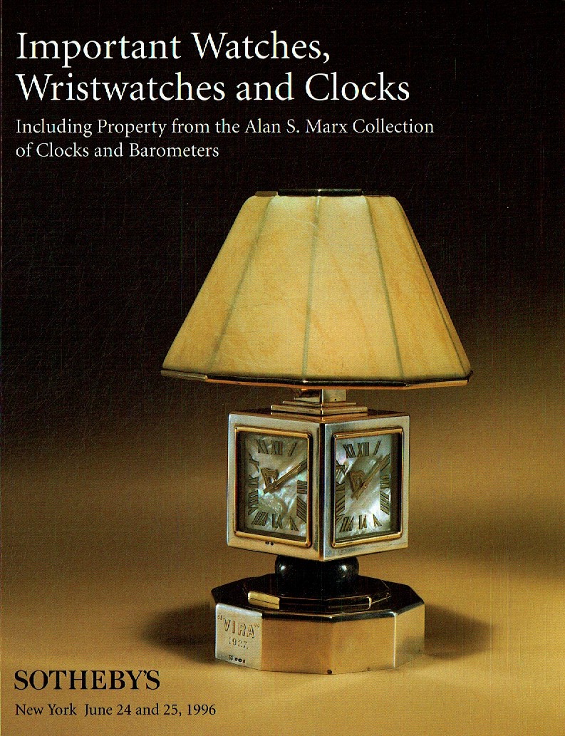 Sothebys & 25th June 1996 Important Watches, Wristwatches and Clo (Digital Only)