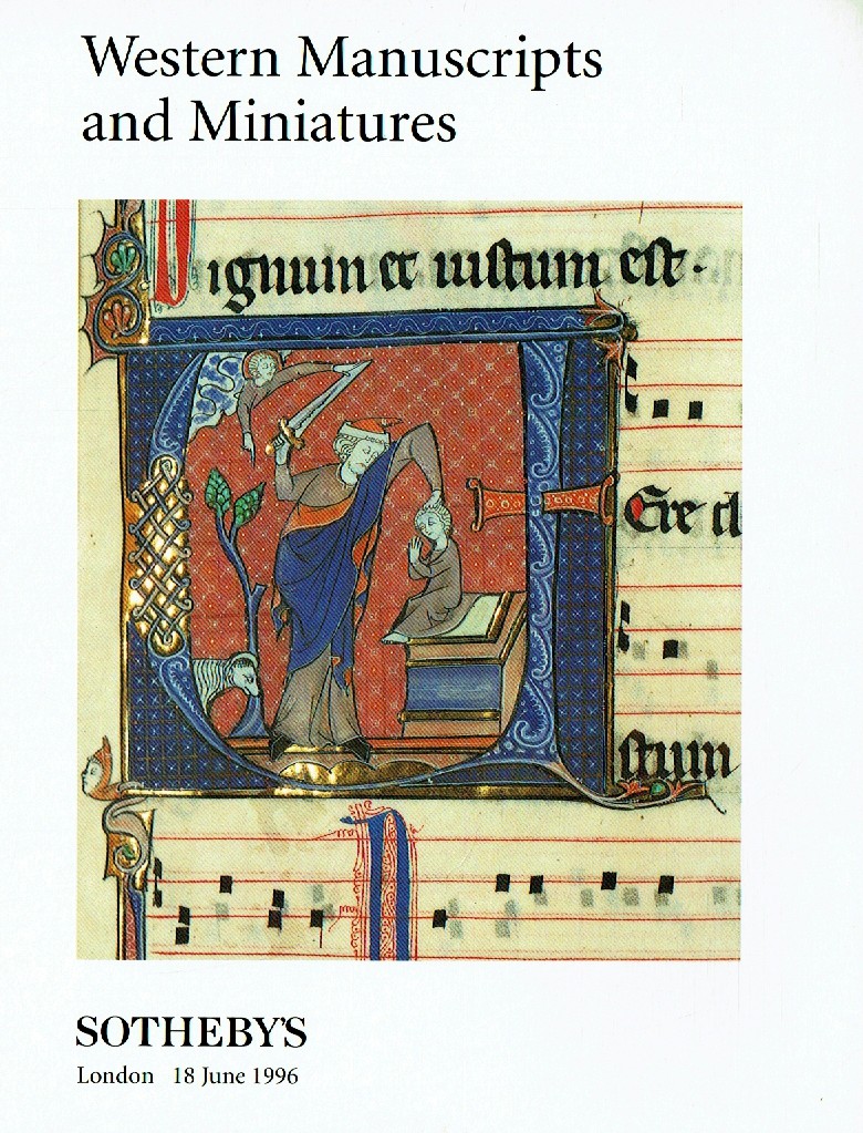 Sothebys June 1996 Western Manuscripts and Miniatures (Digital Only)